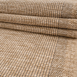 Washable Beige Border Jute Style Rug - Rayna