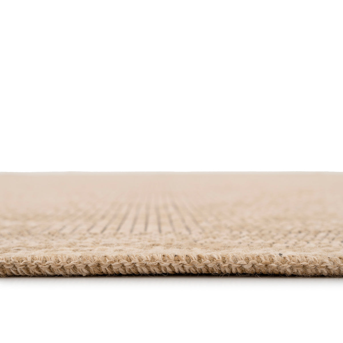 Washable Beige Border Jute Style Rug - Rayna