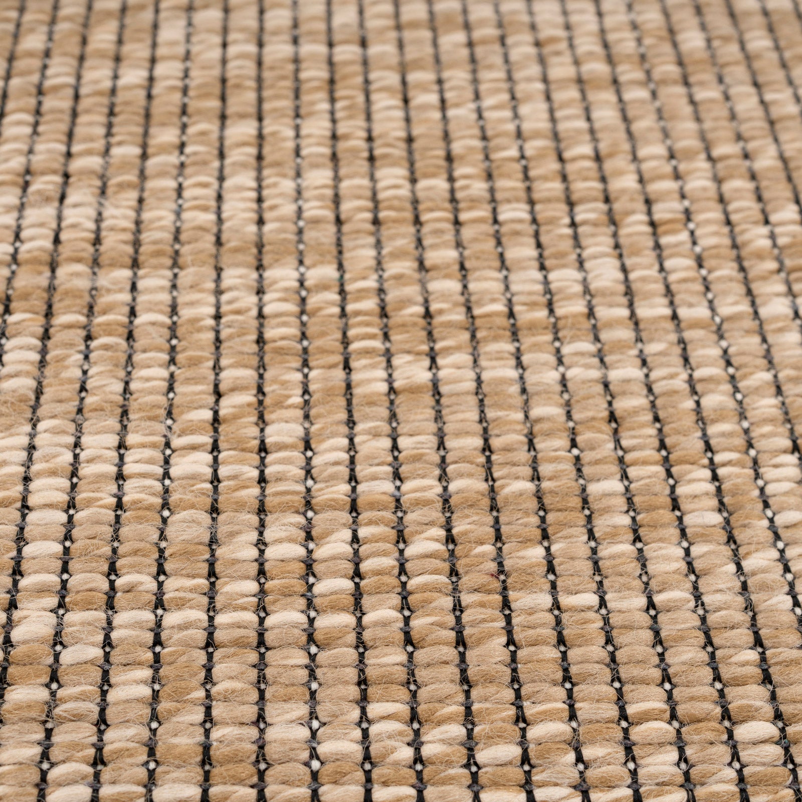 Washable Beige Border Jute Style Runner - Rayna