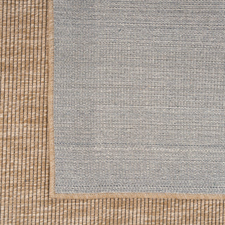 Washable Beige Border Jute Style Runner - Rayna