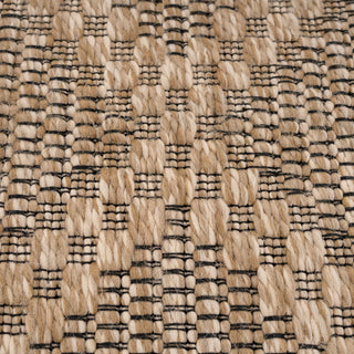 Washable Beige Diamond Jute Style Runner - Thea
