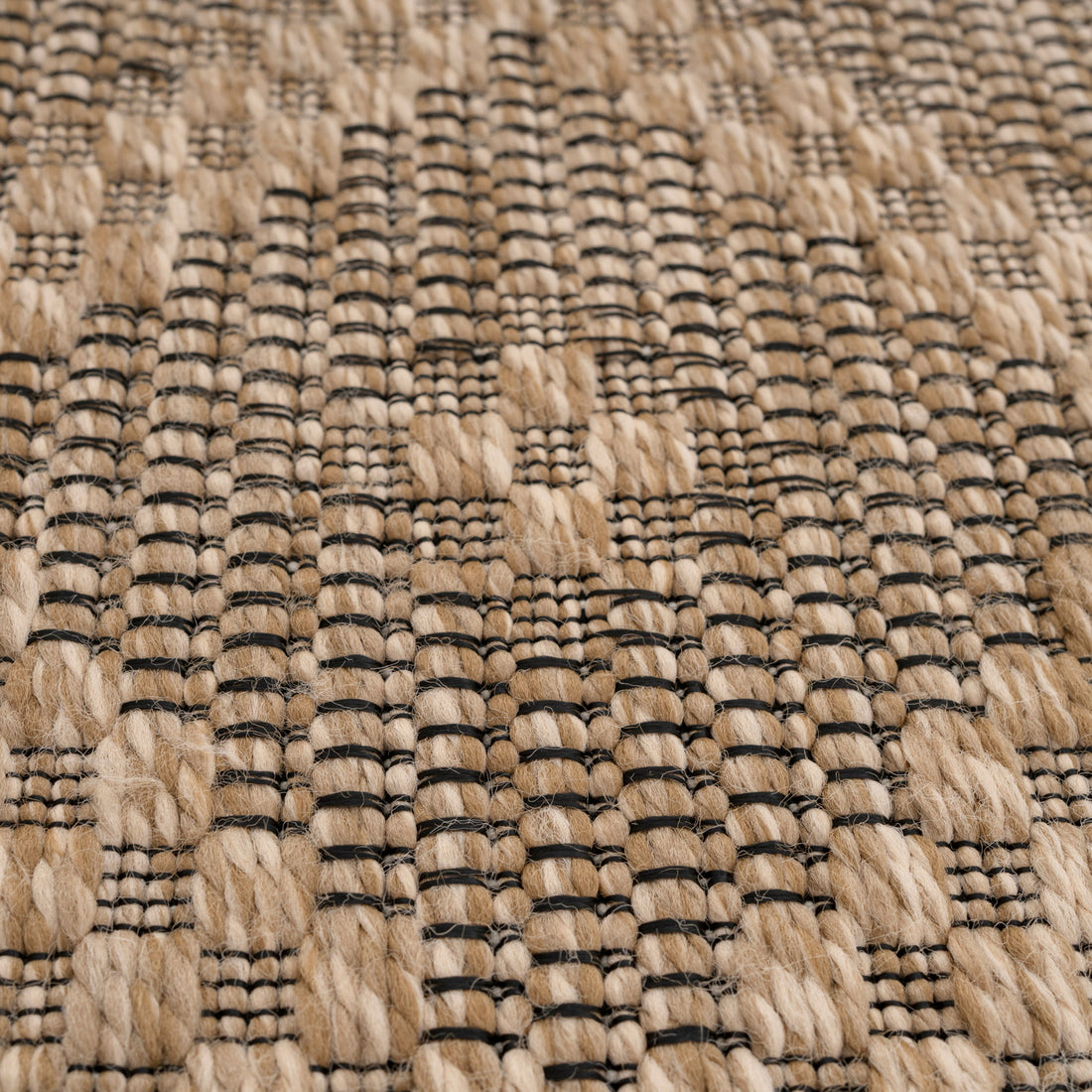 Washable Beige Diamond Jute Style Rug - Thea | Living Room Rugs ...