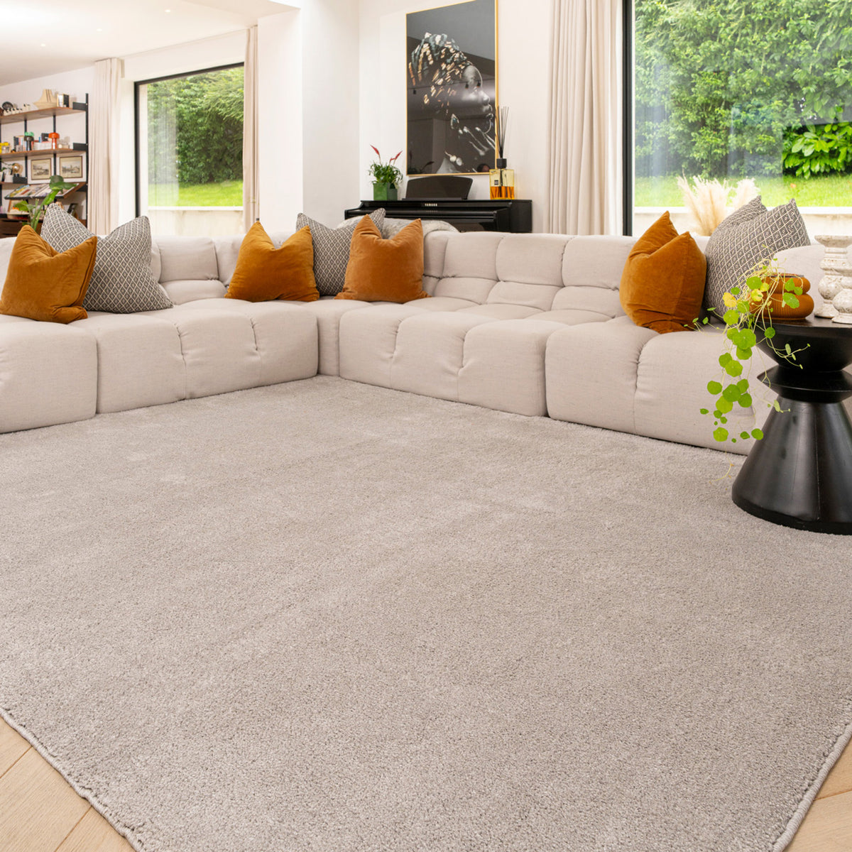 Soft Washable Silver Grey Shaggy Rug