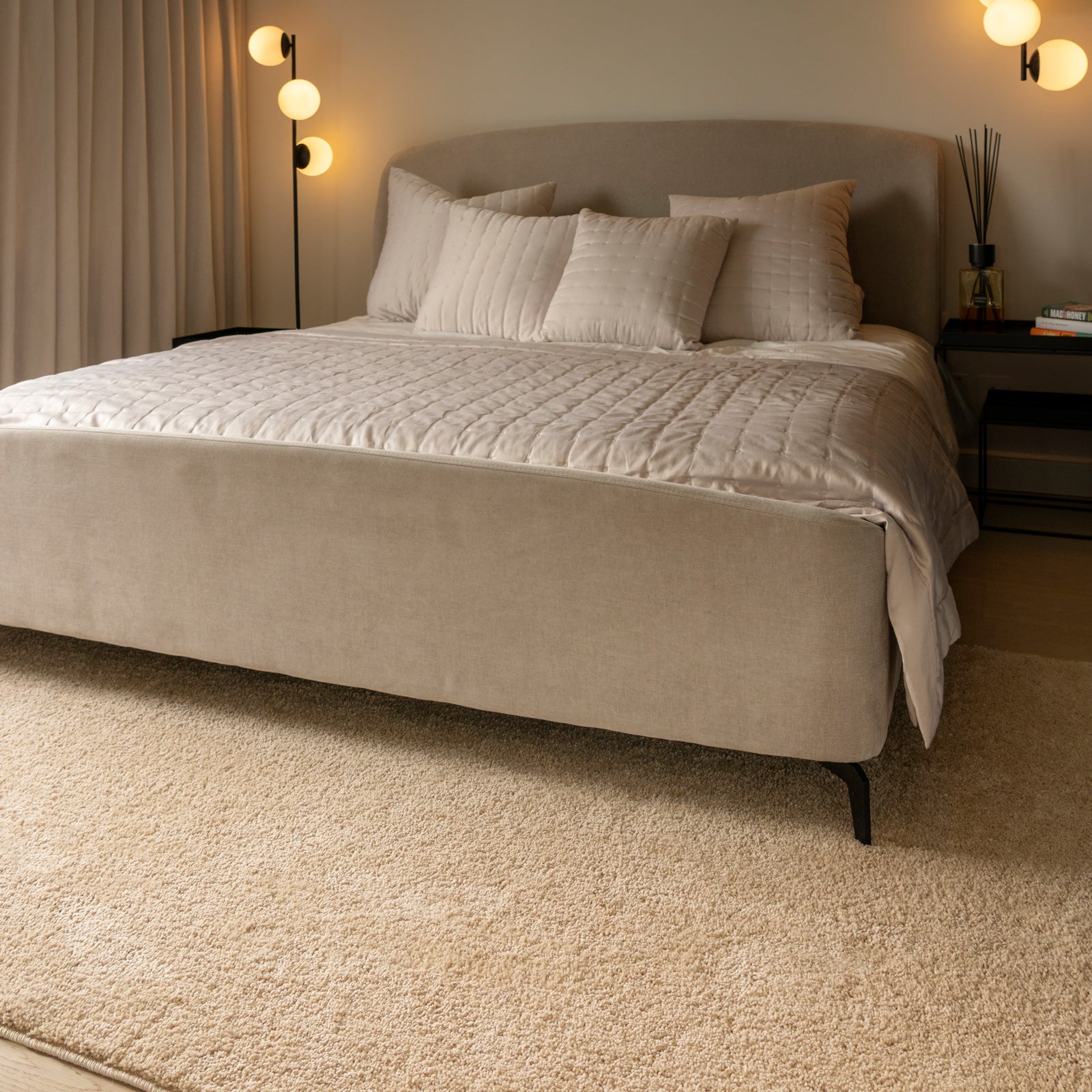 Soft Washable Cream Shaggy Rug