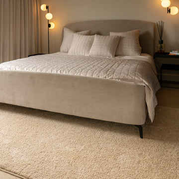 Soft Washable Cream Shaggy Rug