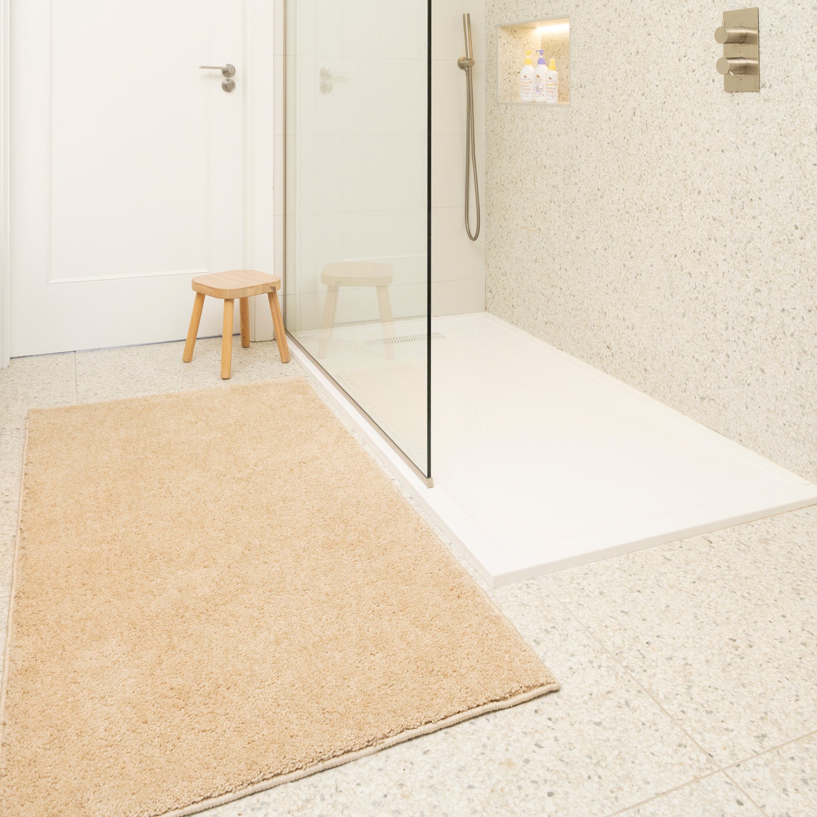 Soft Washable Cream Shaggy Rug