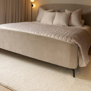 Soft Washable Light Cream Shaggy Rug