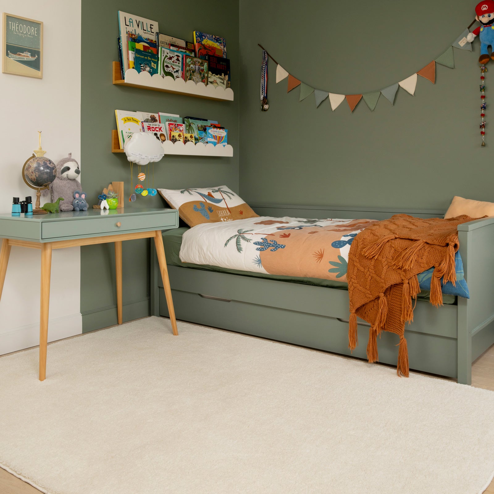 Soft Washable Light Cream Shaggy Rug