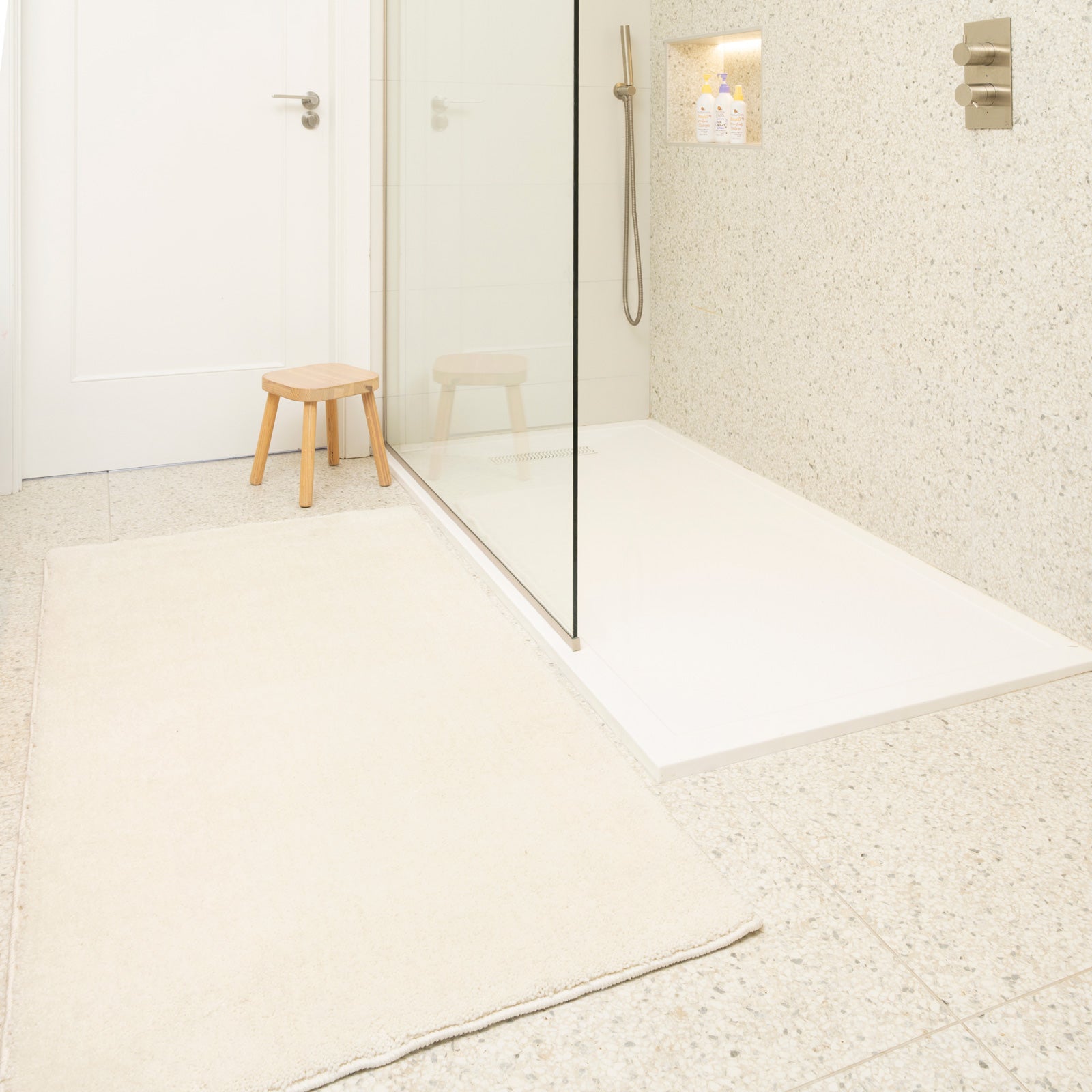 Soft Washable Light Cream Shaggy Rug