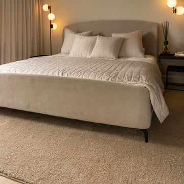 Soft Washable Beige Shaggy Rug