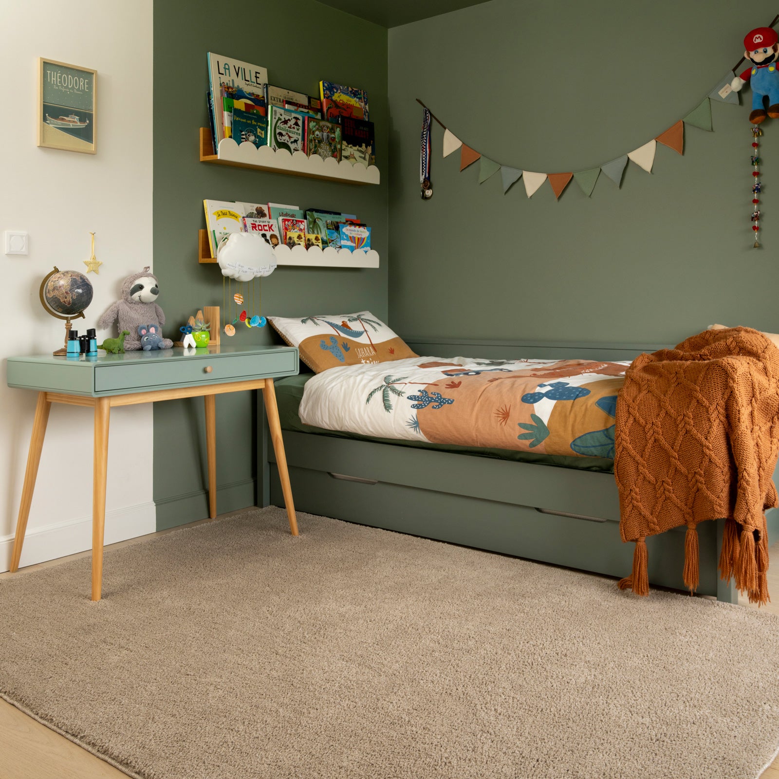 Soft Washable Beige Shaggy Rug