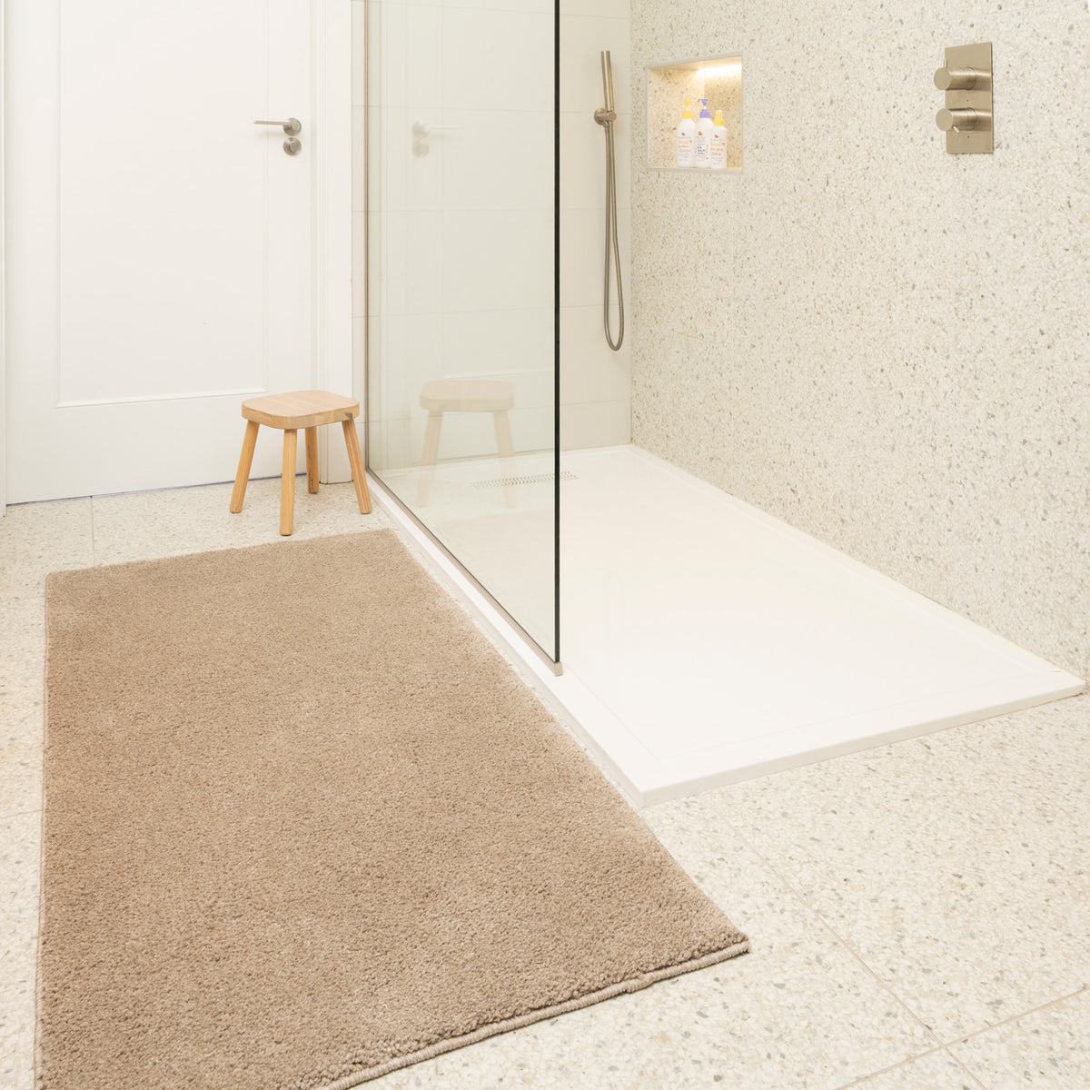 Soft Washable Beige Shaggy Rug