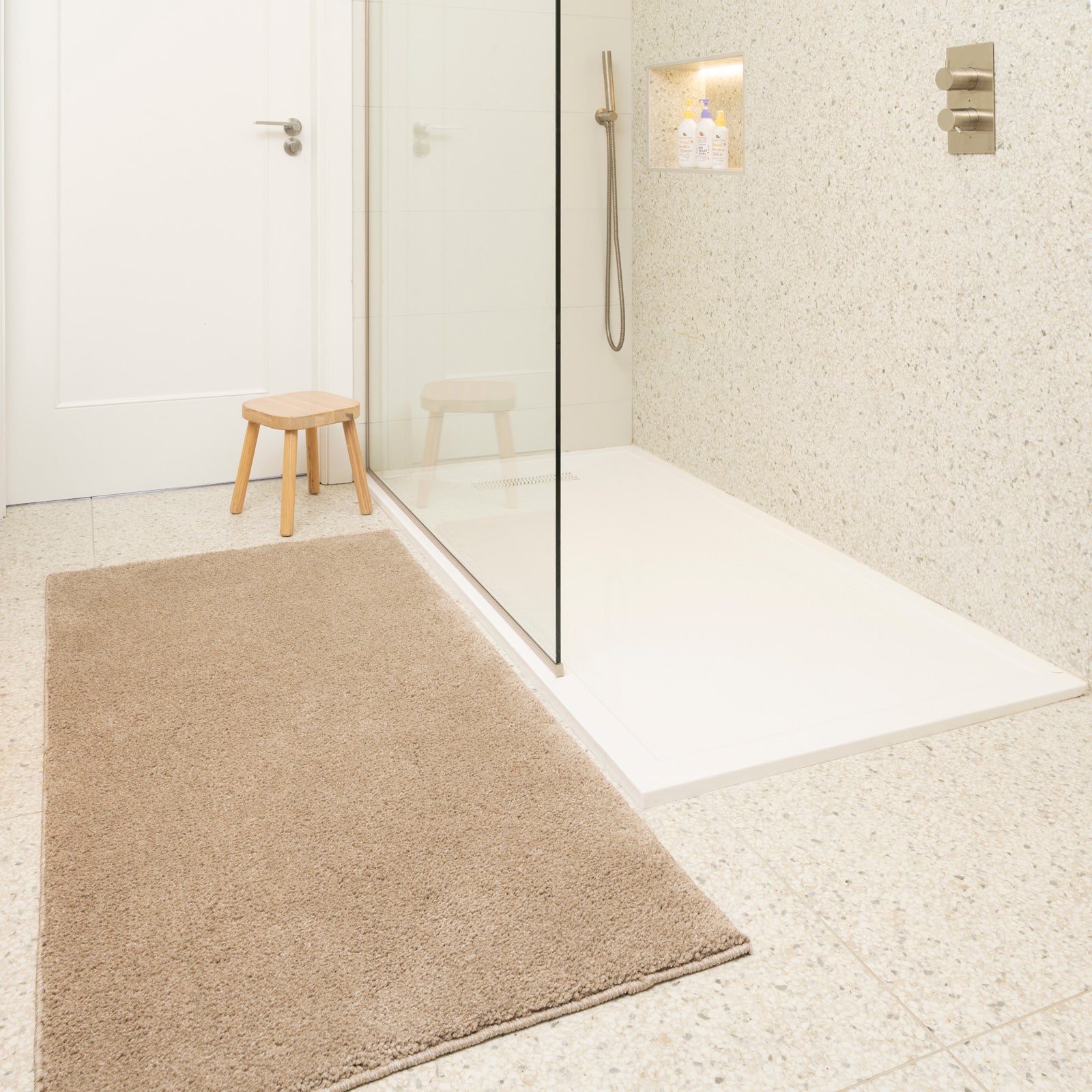 Soft Washable Beige Shaggy Rug