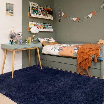 Cosy Washable Shaggy Midnight Navy
