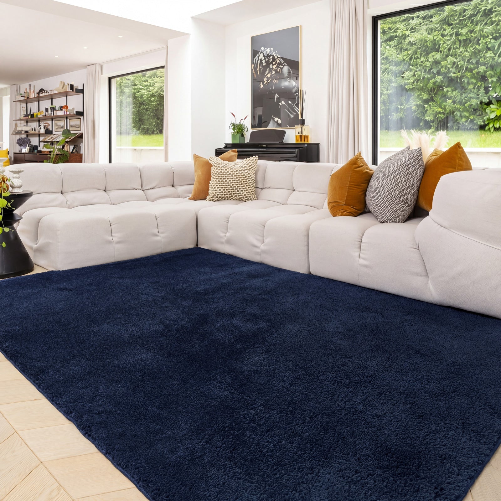 Cosy Washable Shaggy Midnight Navy