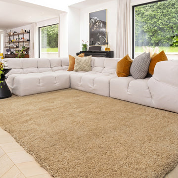 Premium Washable Shaggy Oatmeal Rug