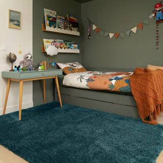 Premium Washable Shaggy Peacock Teal