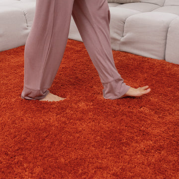 Premium Washable Terracotta Shaggy Rug