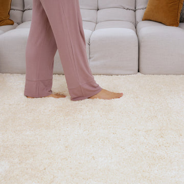 Premium Washable Shaggy Cream Rug