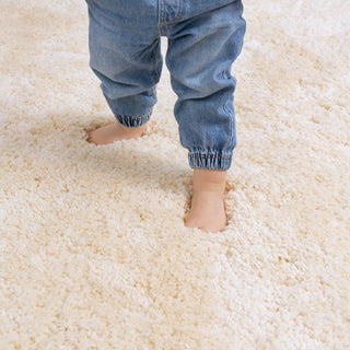 Premium Washable Shaggy Cream Rug