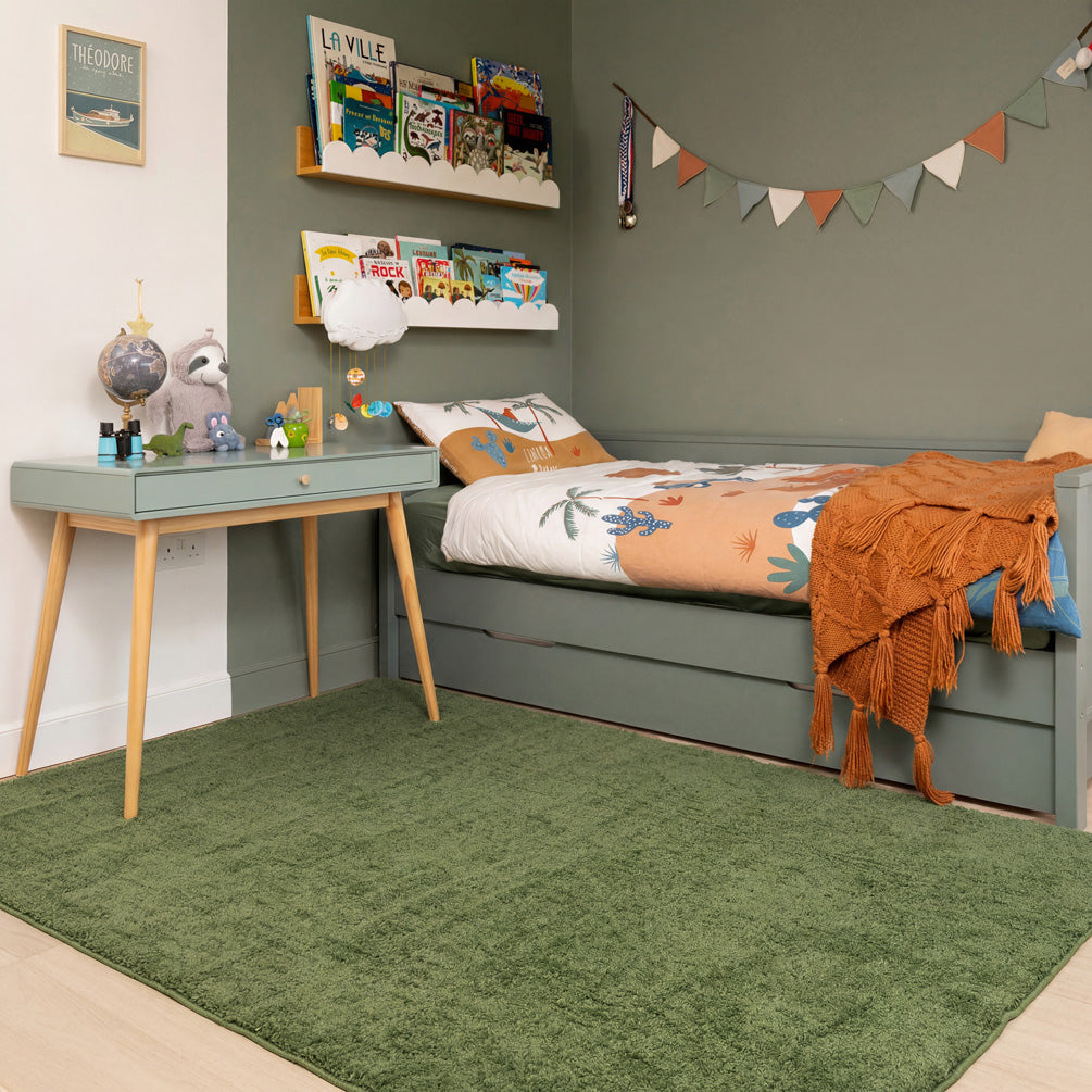 Cosy Washable Shaggy Sage Green