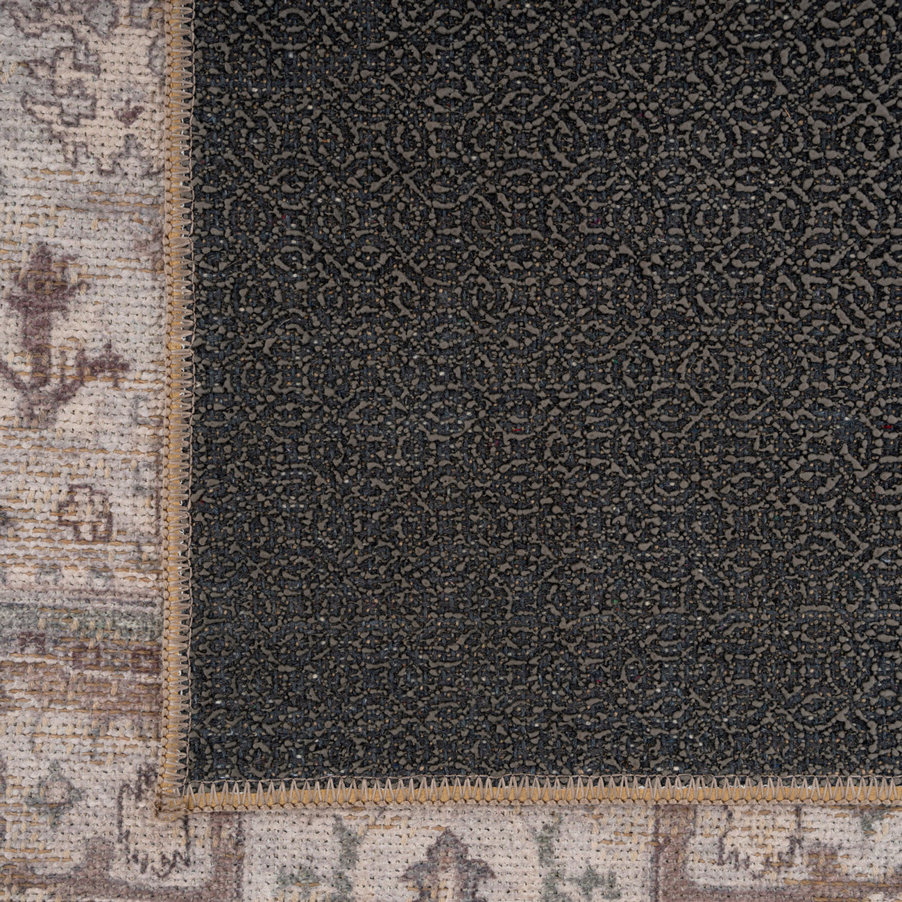 Washable Vintage Green Jute Style Rug - Cova