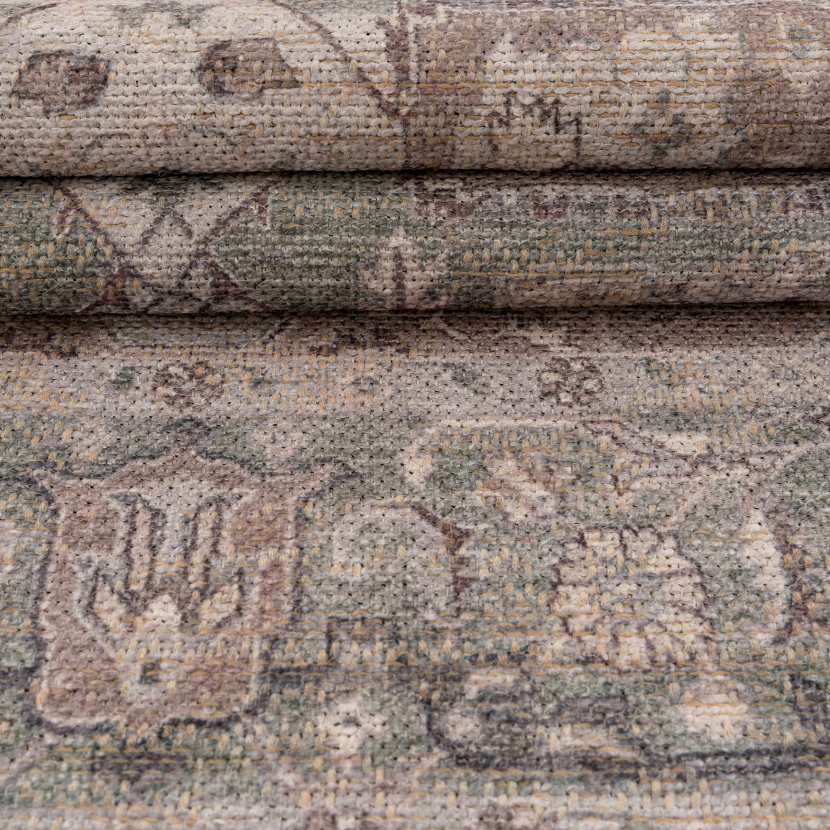 Washable Vintage Green Jute Style Rug - Cova