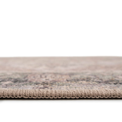 Washable Vintage Green Jute Style Runner - Cova