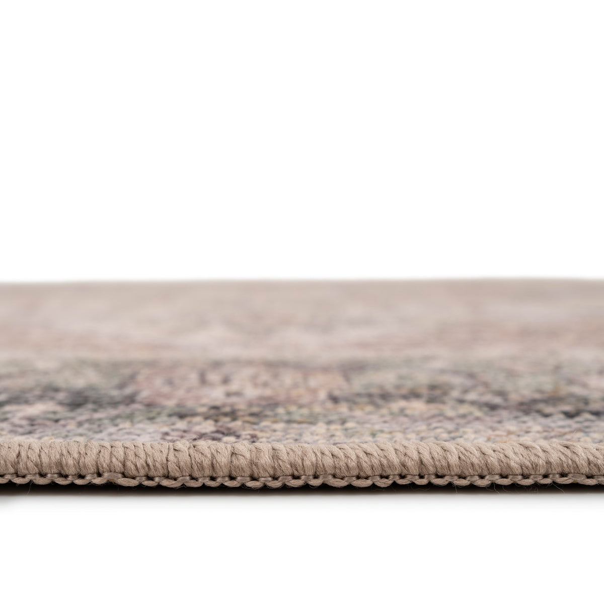 Washable Vintage Green Jute Style Rug - Cova