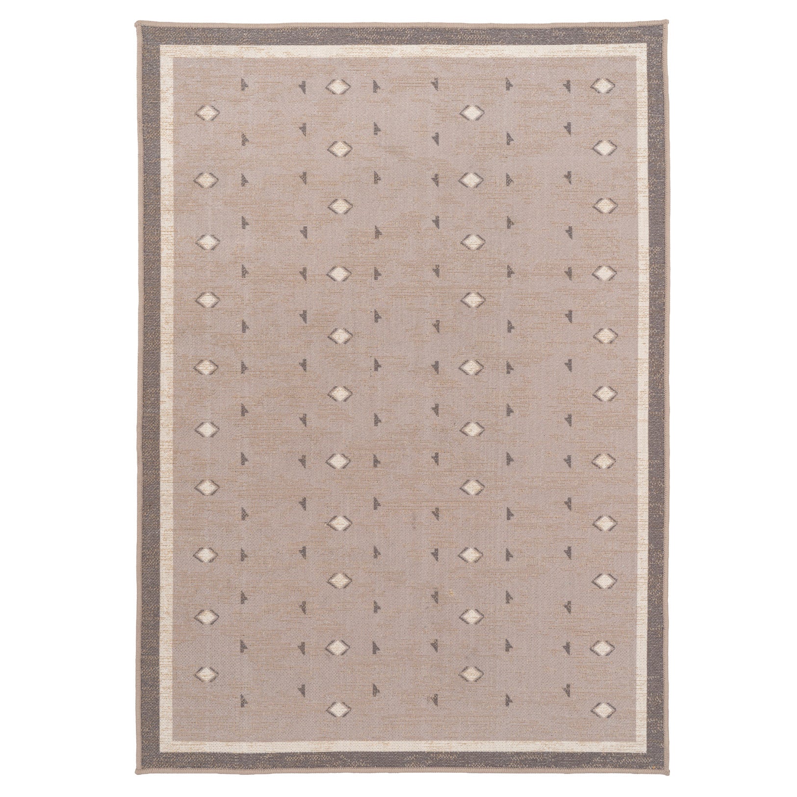 Washable Beige Berber Jute Style Rug - Lula