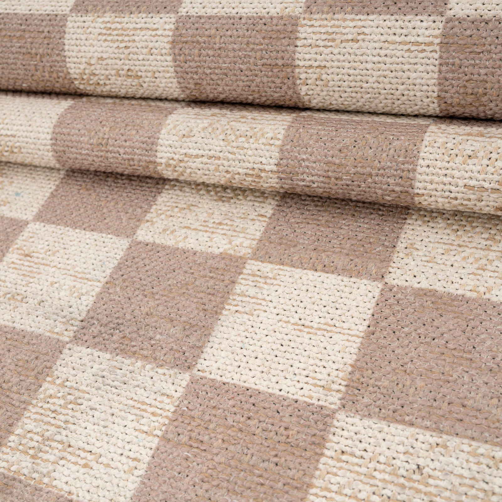 Washable Checkerboard Jute Style Runner - Noa