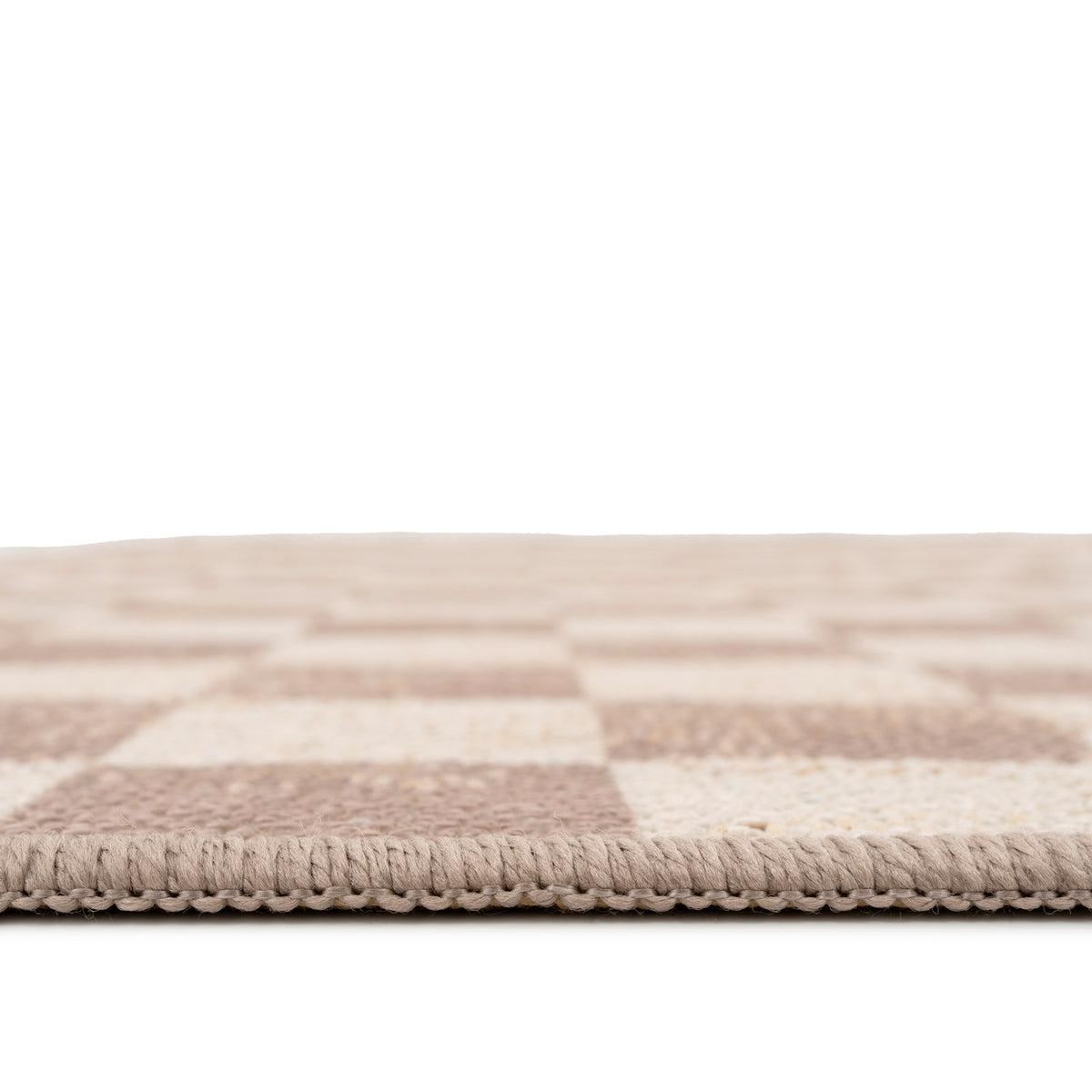 Washable Checkerboard Jute Style Rug - Noa