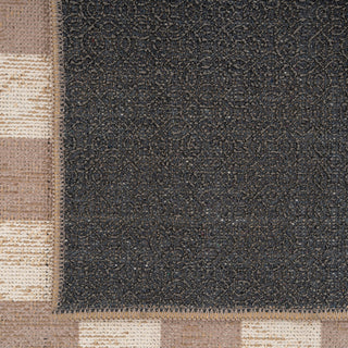 Washable Checkerboard Jute Style Runner - Noa