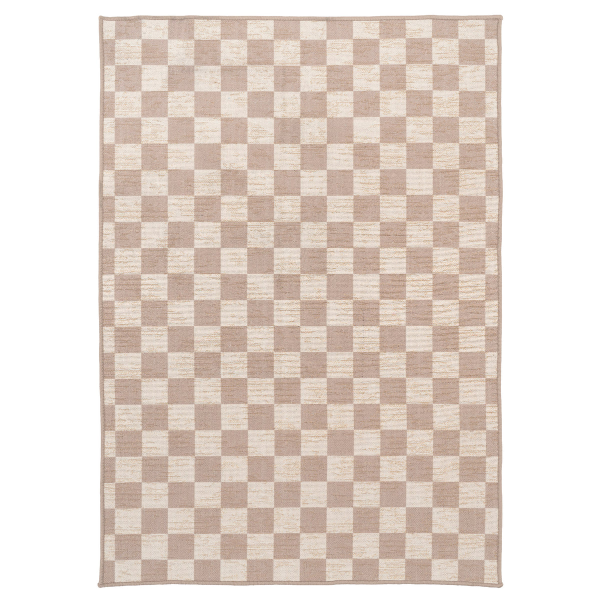 Washable Checkerboard Jute Style Rug - Noa
