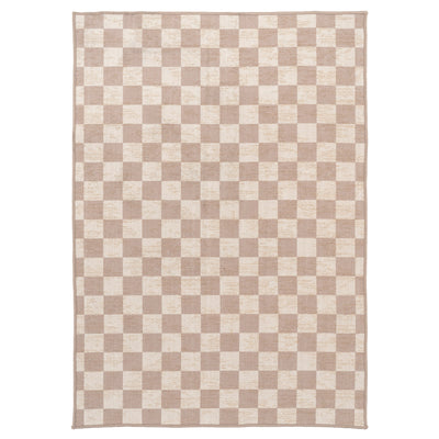 Washable Checkerboard Jute Style Rug - Noa