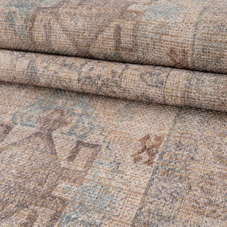 Washable Greige Blue Jute Style Rug - Ruah