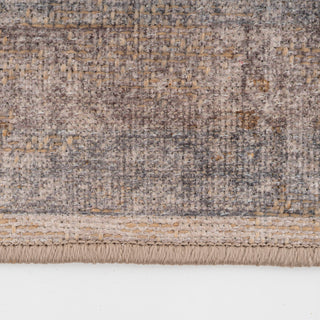 Washable Greige Blue Jute Style Rug - Ruah
