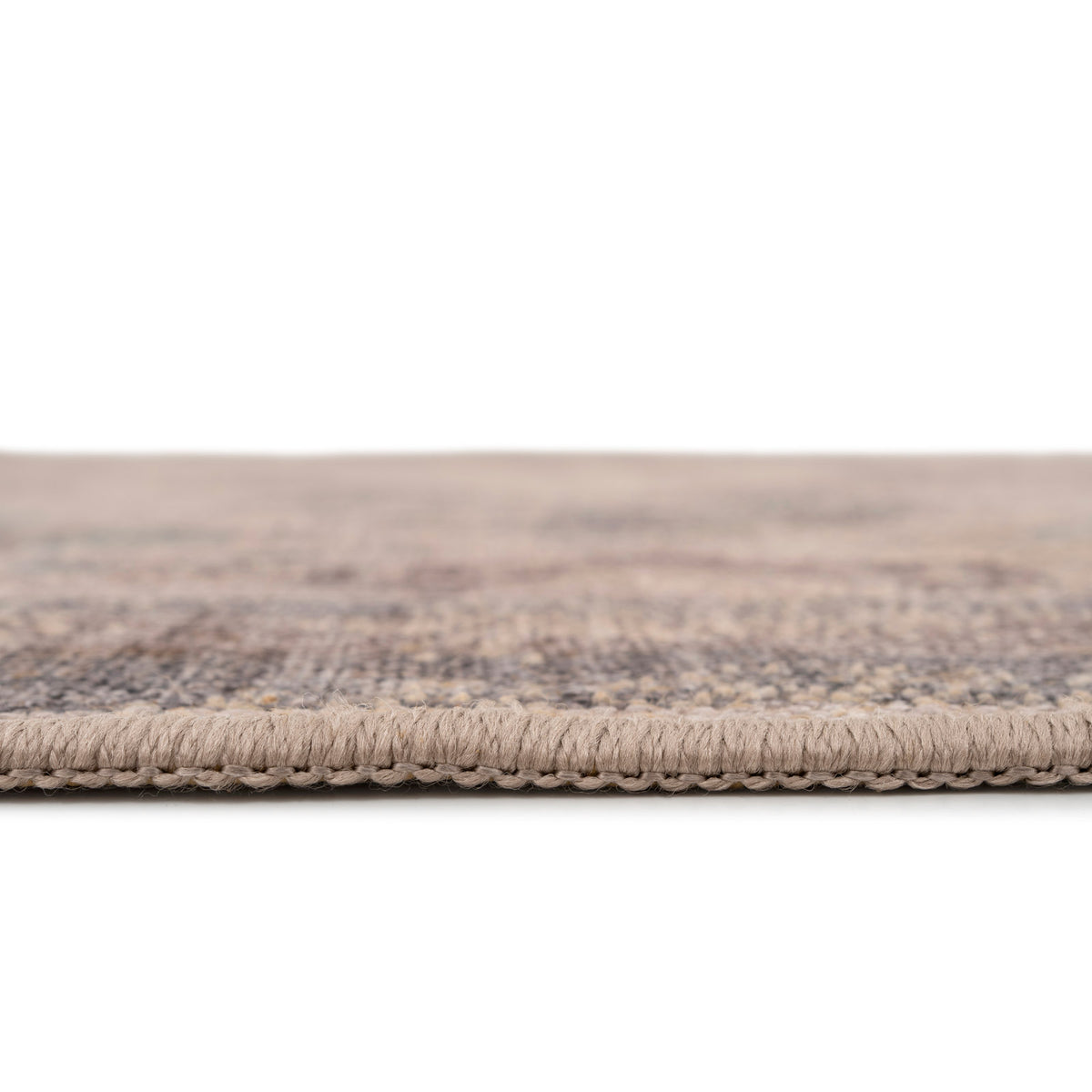 Washable Greige Blue Jute Style Rug - Ruah