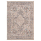 Washable Greige Blue Jute Style Rug - Ruah