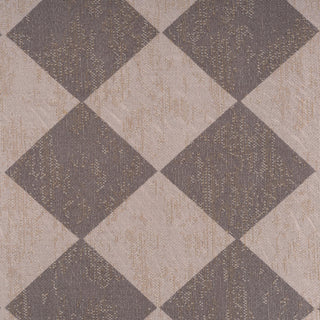 Washable Brown Harlequin Jute Style Runner - Suki