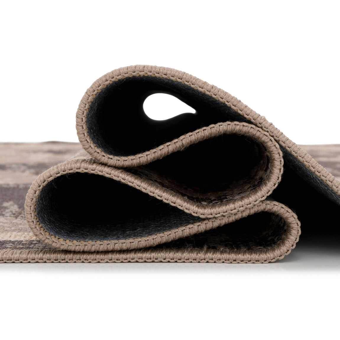 Washable Brown Harlequin Jute Style Runner - Suki