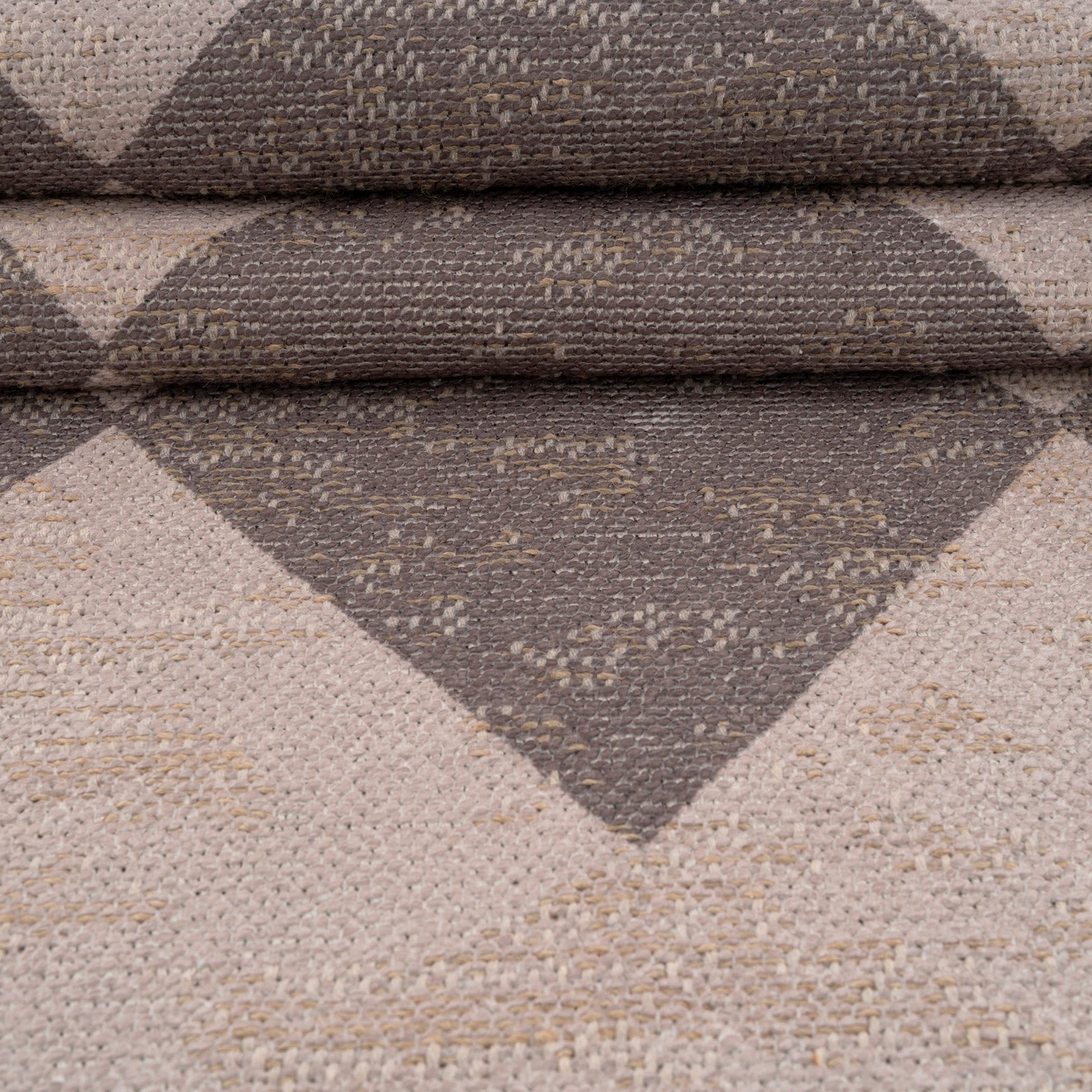 Washable Brown Harlequin Jute Style Rug - Suki