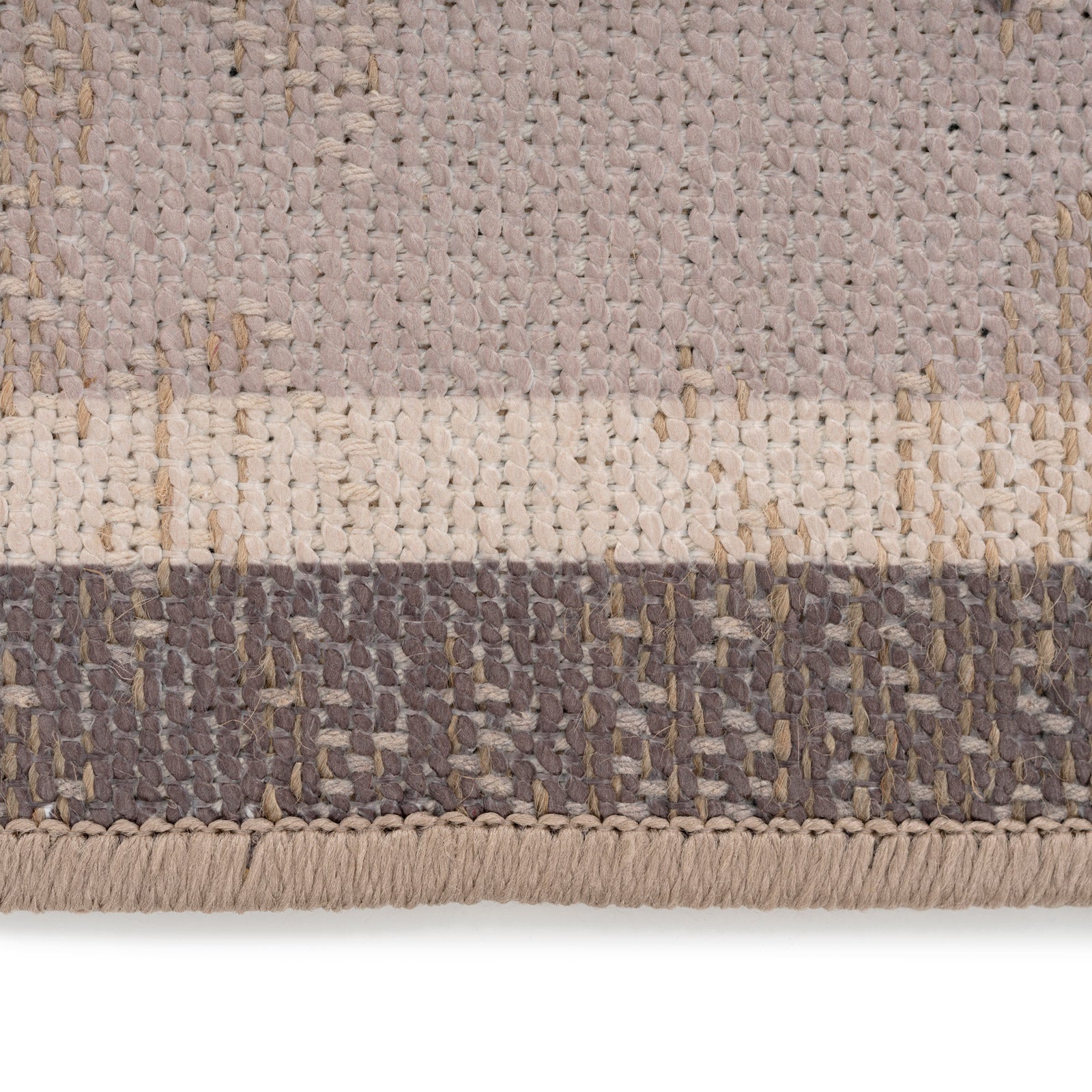 Washable Brown Harlequin Jute Style Runner - Suki