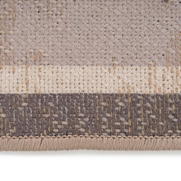 Washable Brown Harlequin Jute Style Runner - Suki