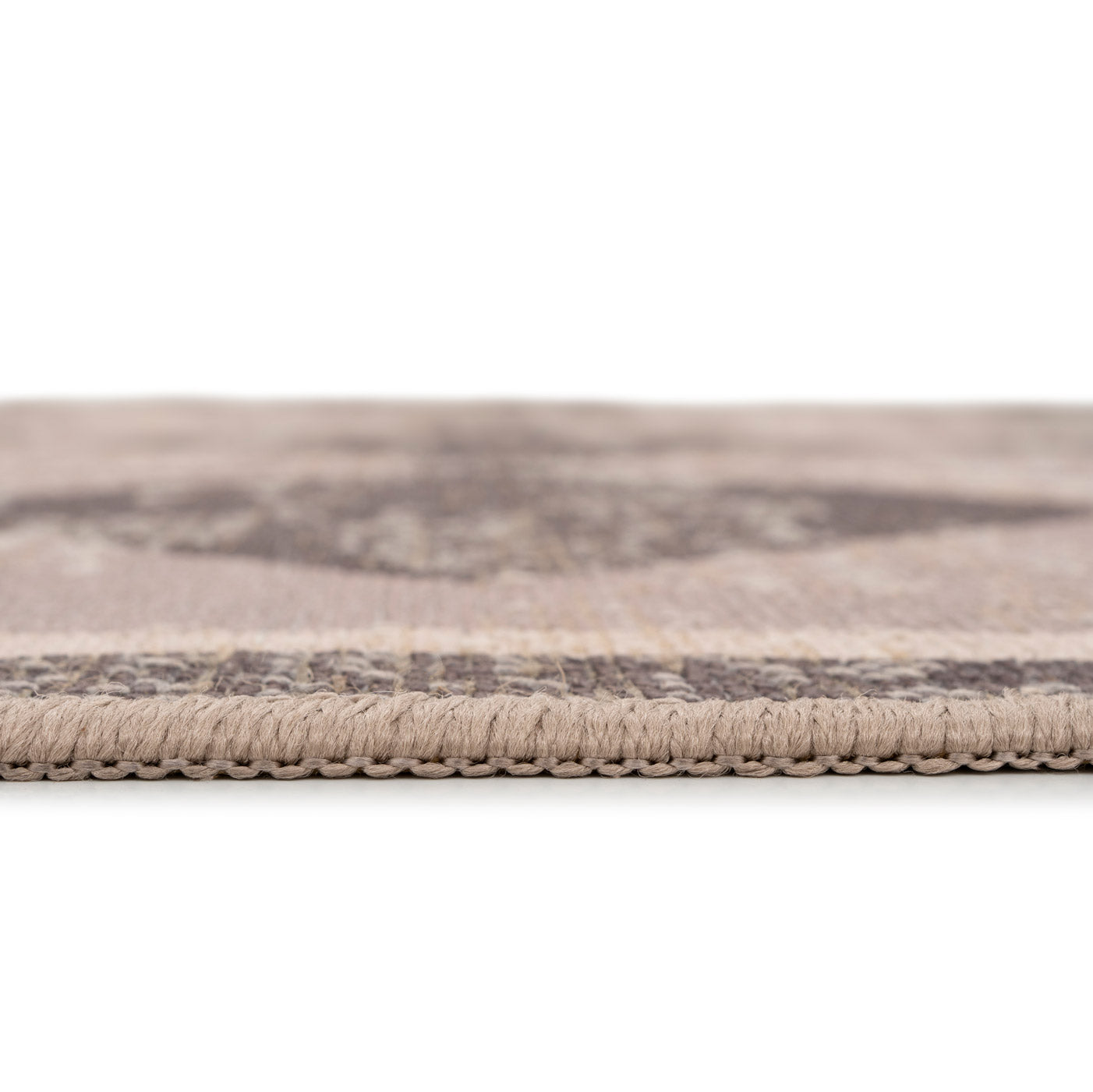 Washable Brown Harlequin Jute Style Runner - Suki