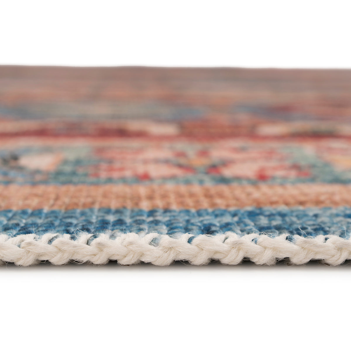 Washable Looped Multicolour Boho Rug - Alia