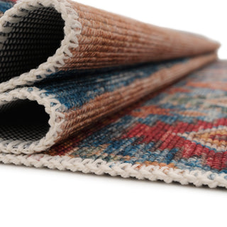 Washable Looped Multicolour Boho Rug - Alia