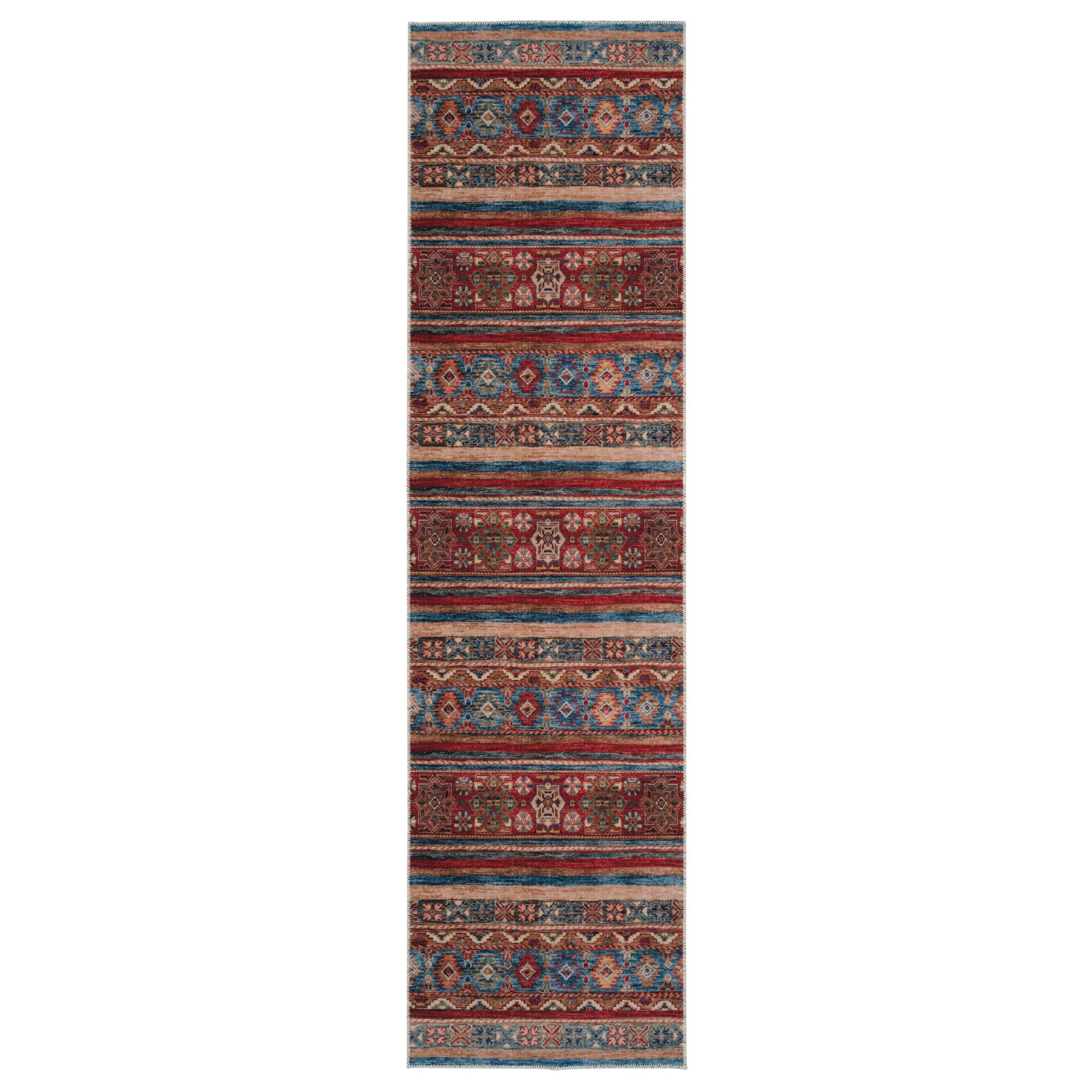 Washable Looped Multicolour Boho Runner - Alia