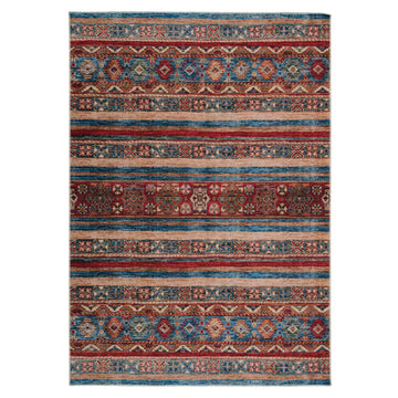 Washable Looped Multicolour Boho Rug - Alia