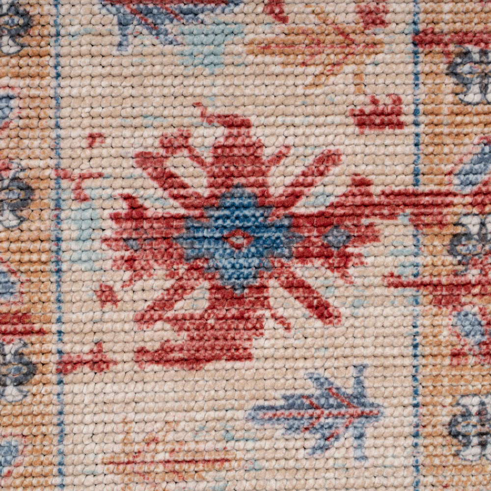 Washable Looped Red Vintage Rug - Anais